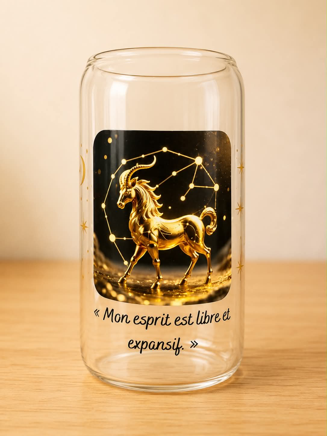 Verre Sagittaire - Mon esprit est libre et expansif