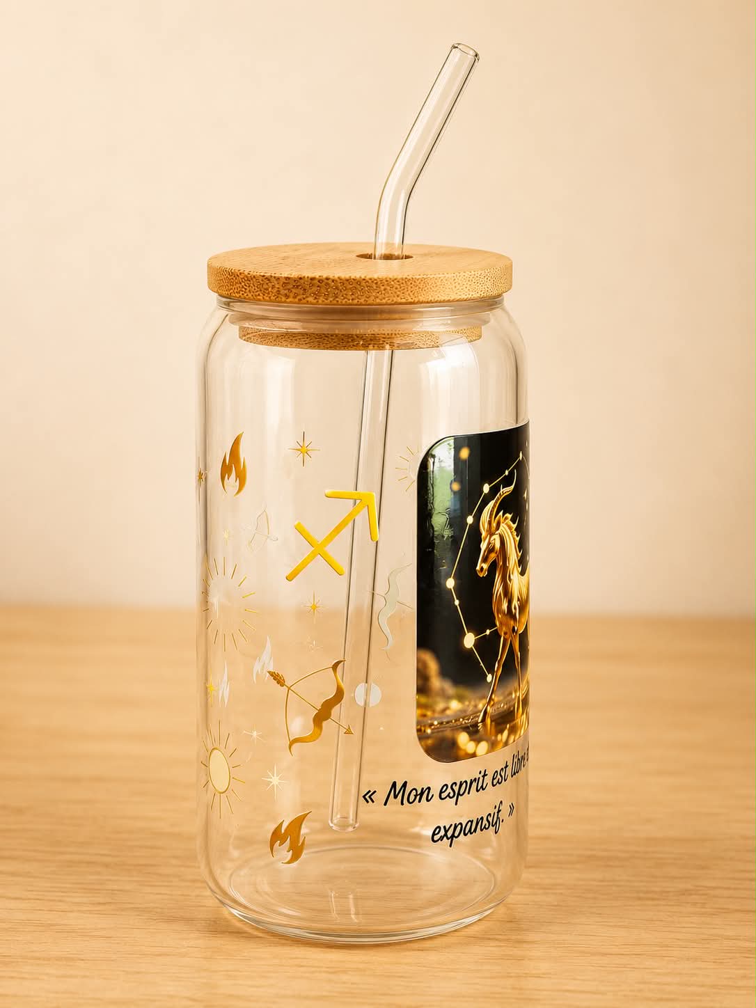 Verre Sagittaire - Mon esprit est libre et expansif