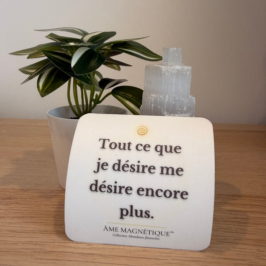 Aimant - "Tout ce que je désire me désire encore plus"