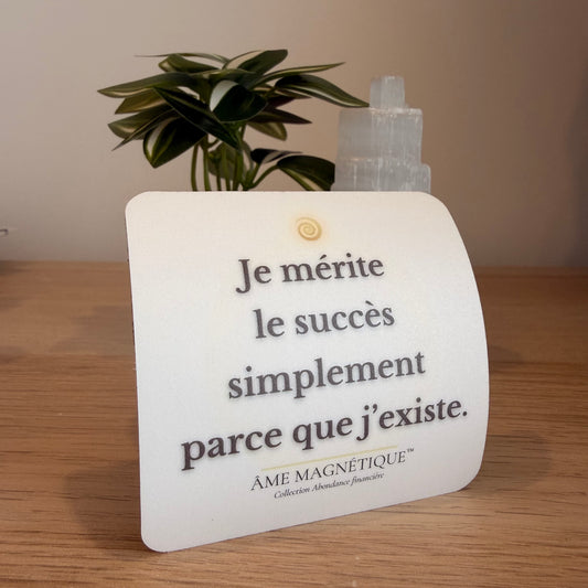 Aimant - "Je mérite le succès simplement parce que j'existe"