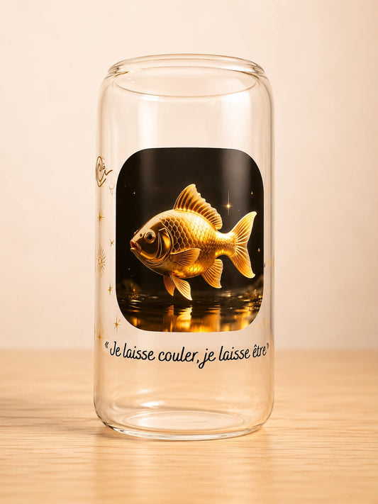 Verre Poisson - Je laisse couler, je laisse être
