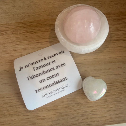 Aimant - "Je m'ouvre à recevoir l'amour et l'abondance avec un coeur reconnaissant"