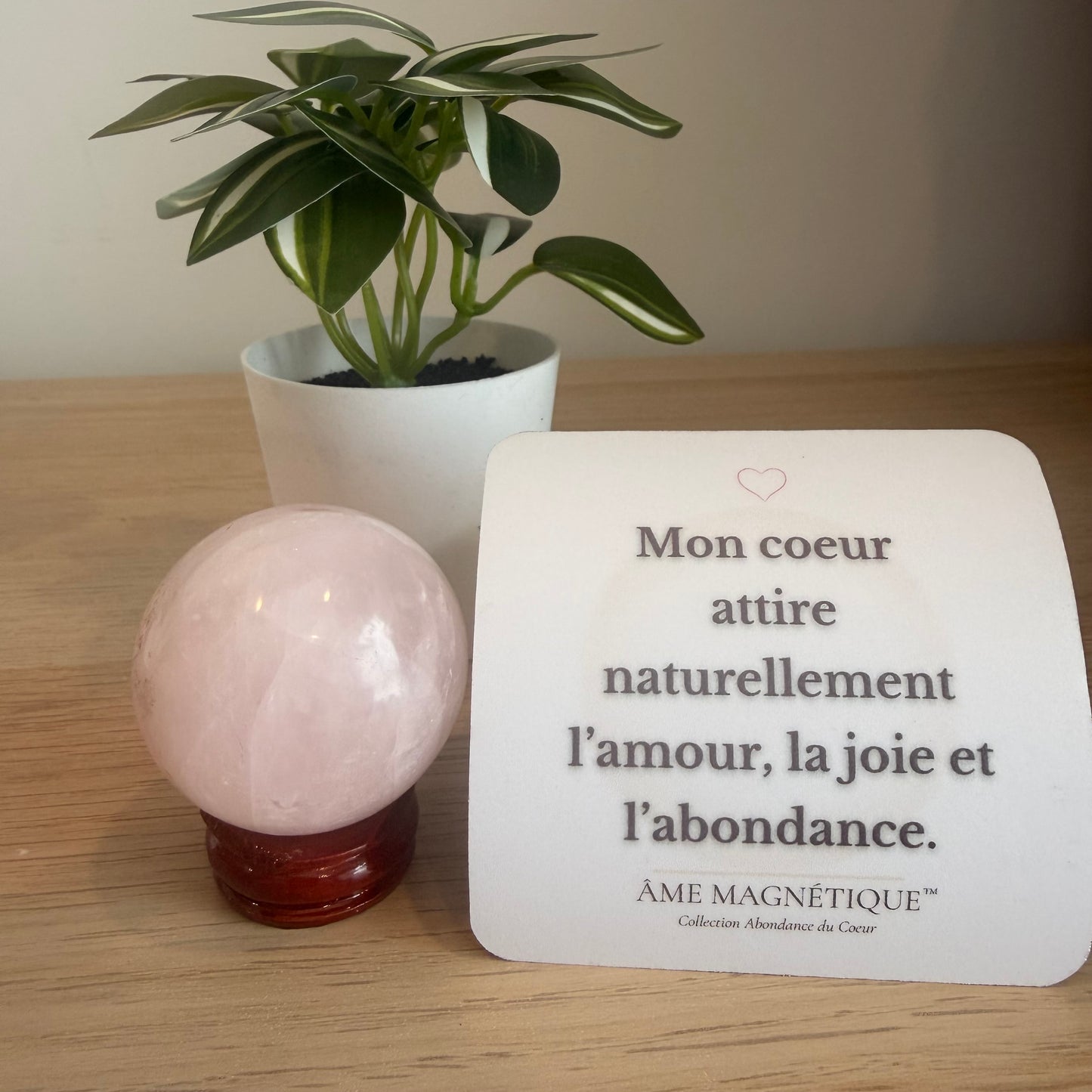 Aimant - "Mon coeur attire naturellement l'amour, la joie et l'abondance"