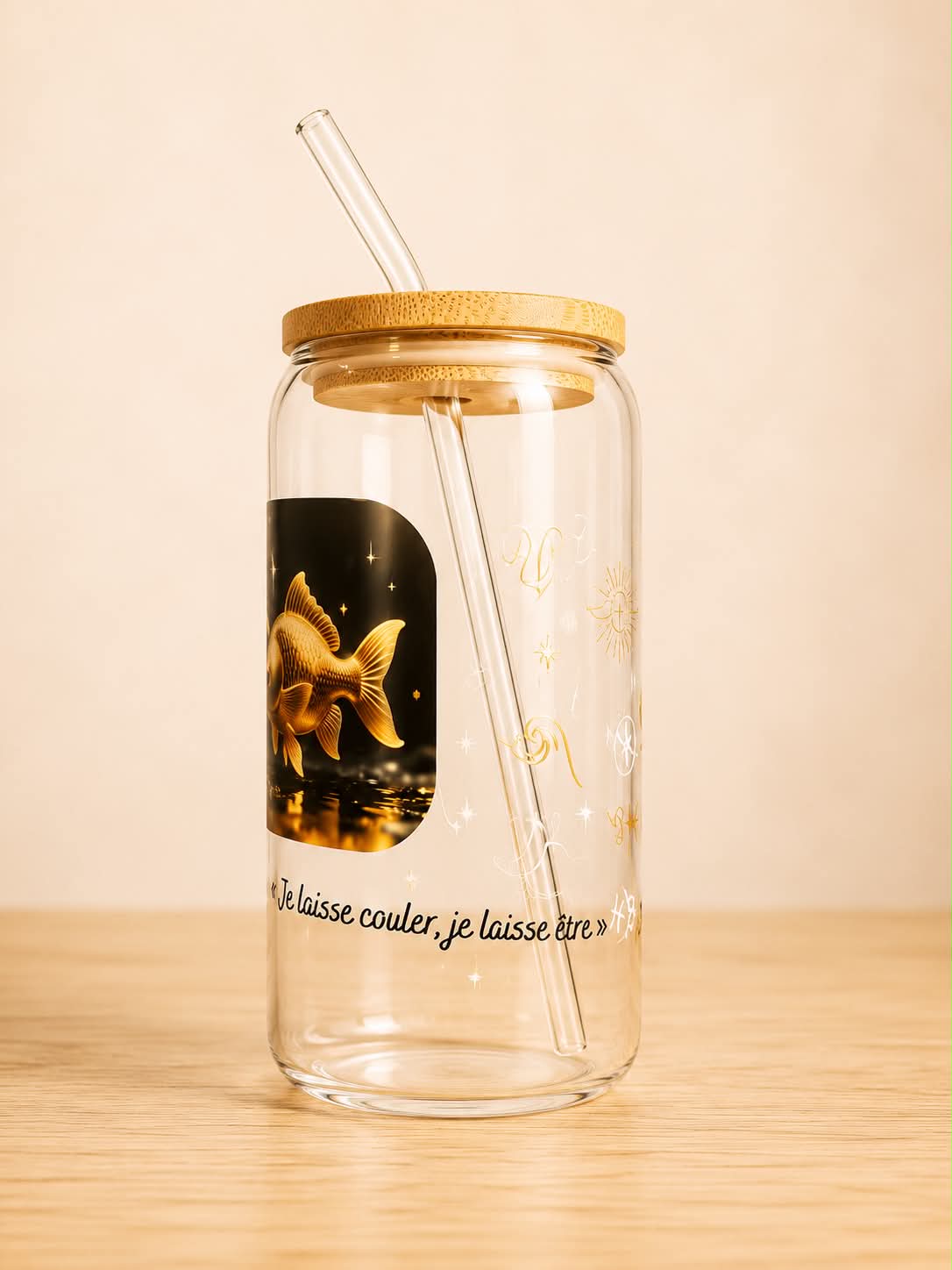 Verre Poisson - Je laisse couler, je laisse être