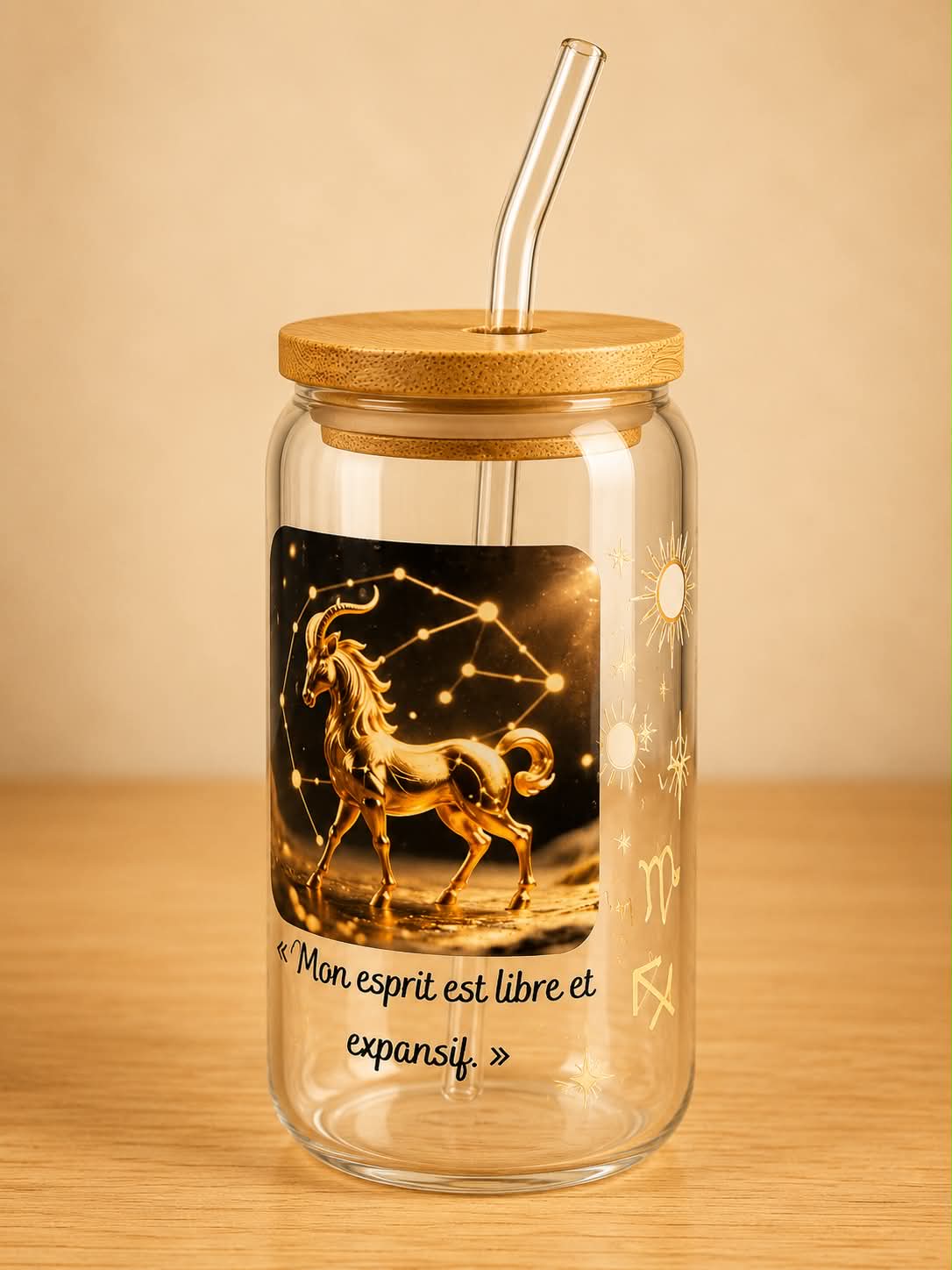Verre Sagittaire - Mon esprit est libre et expansif