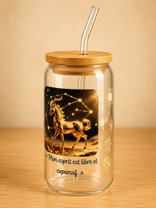 Verre Sagittaire - Mon esprit est libre et expansif
