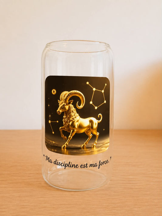 Verre Capricorne - Ma discipline est ma force